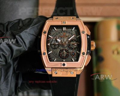 AAA Hublot BIG BANG Rose Gold Case Automatic Mechanical Men's Watch Replica 